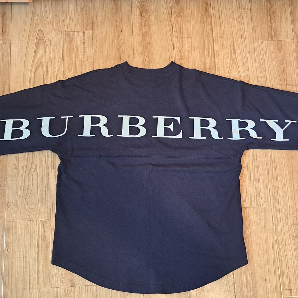 BURBERRY LOGO Sweater Size Large Navy